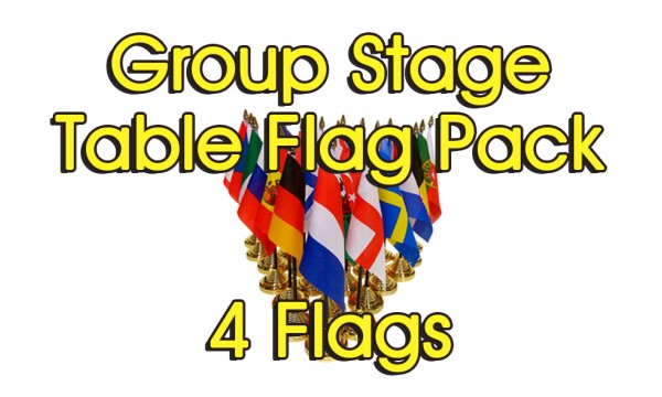 Euro 2024 - 6" x 4" Group Stage Table Flag Pack 